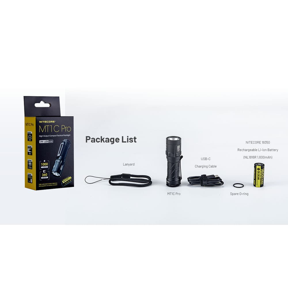 چراغ قوه نایتکر MT1C Pro 1000L — تصویر ۳