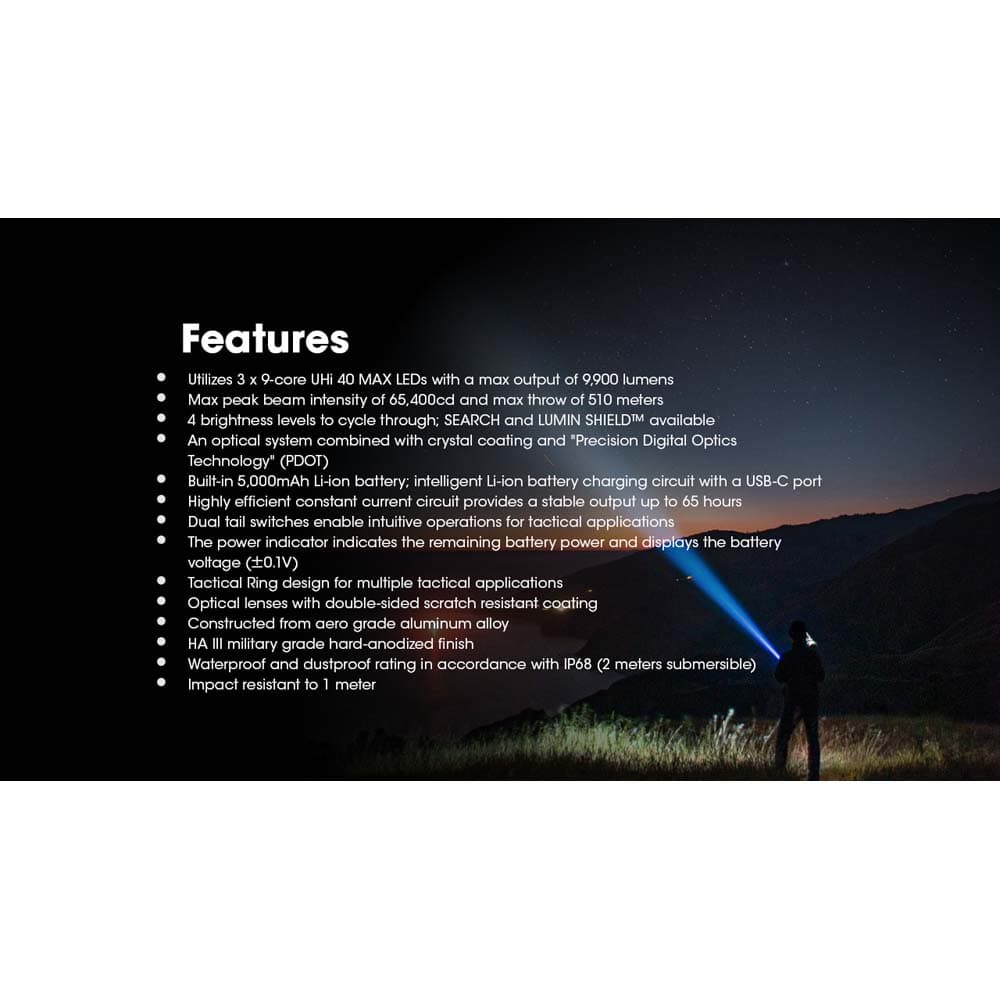 چراغ‌قوه نایتکر TM9K Pro 9900L — تصویر ۴