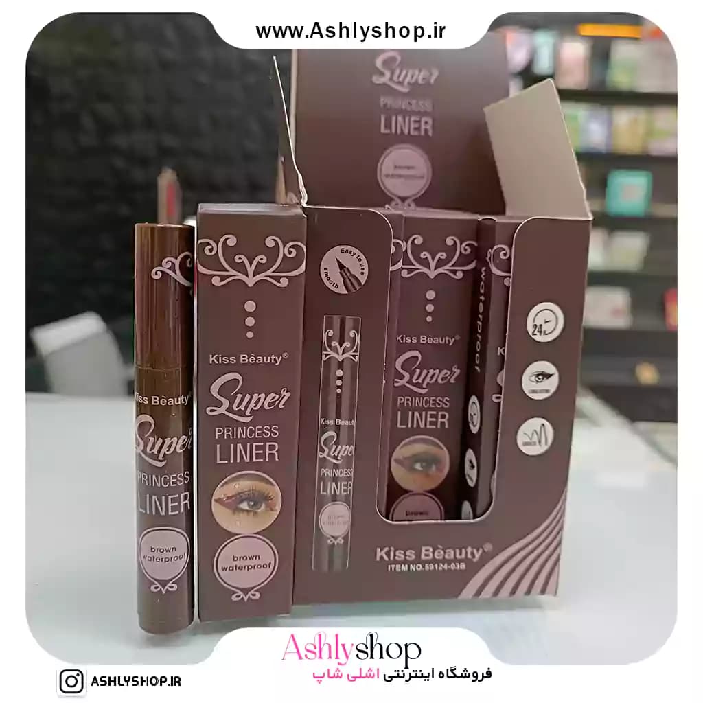 خرید خط چشم ماژیکی قهوه‌ای کیس بیوتی — تصویر ۳