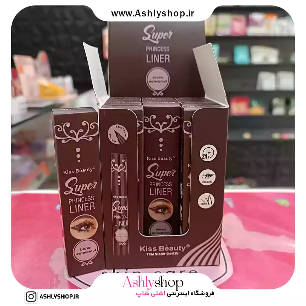 خرید خط چشم ماژیکی قهوه‌ای کیس بیوتی