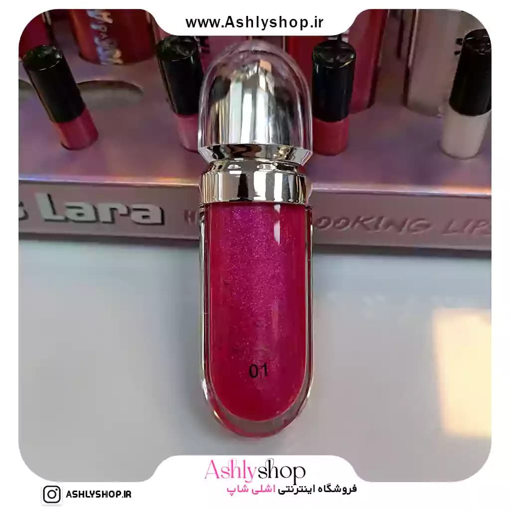 خرید لیپ گلاس شاین میس لارا طرح کیکو – برق لب براق با شاین لاکچری — تصویر ۵