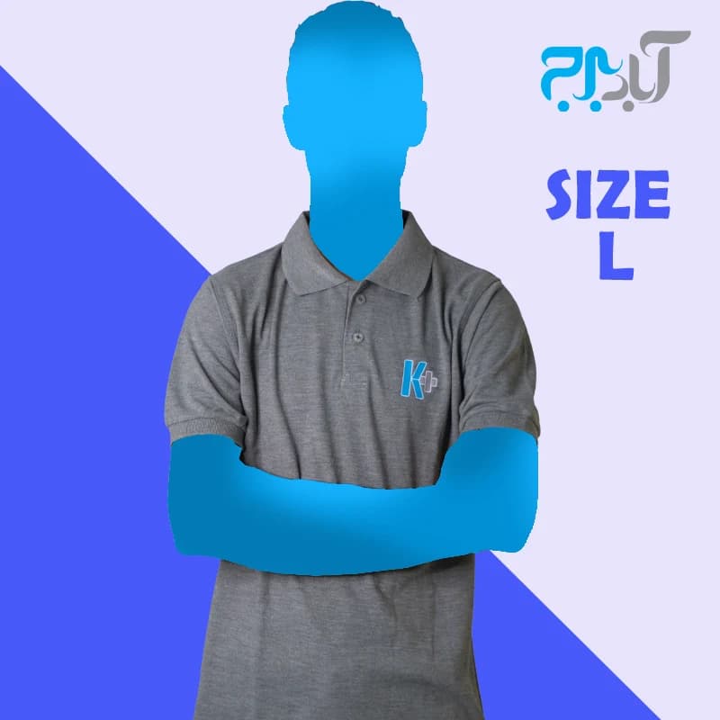 تیشرت یقه دار جودون با چاپ +k سایز لارج (L) — تصویر ۲