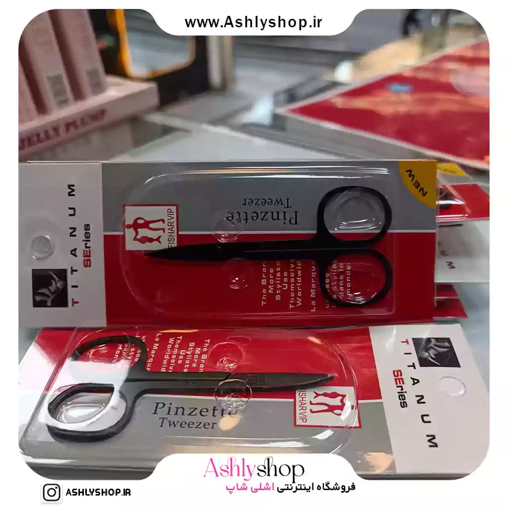 قیچی ابرو مشکی فیشار — تصویر ۳