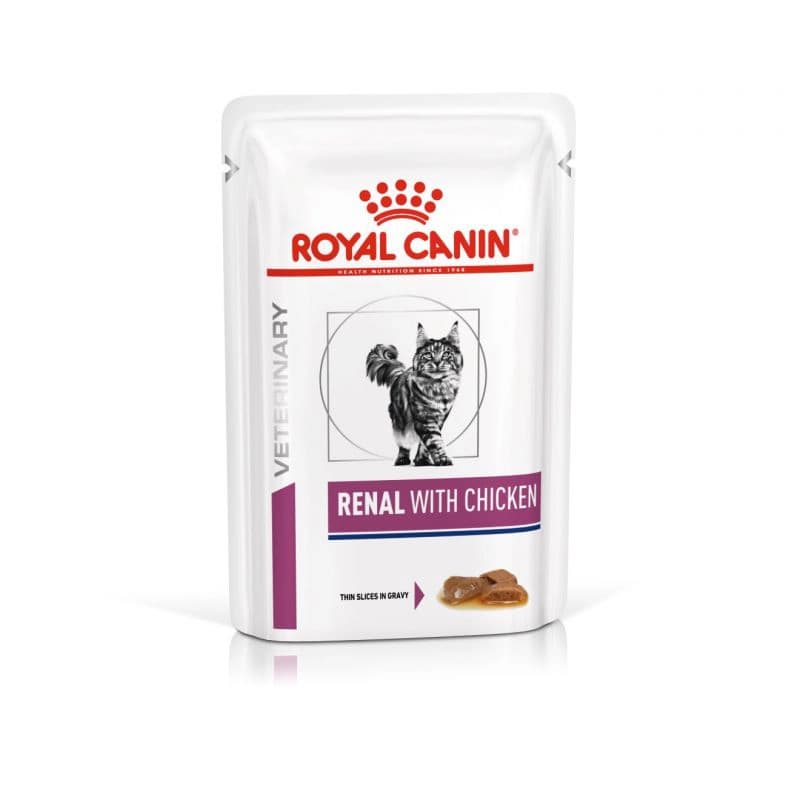 غذای پوچ درمانی گربه رویال کنین رنال طعم گوشت مرغ ROYAL CANIN RENAL WITH CHICKEN 85G — تصویر ۷