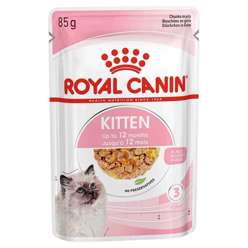 غذای پوچ بچه گربه رویال کنین کیتن ژلی ROYAL CANIN KITTEN JELLY 85G