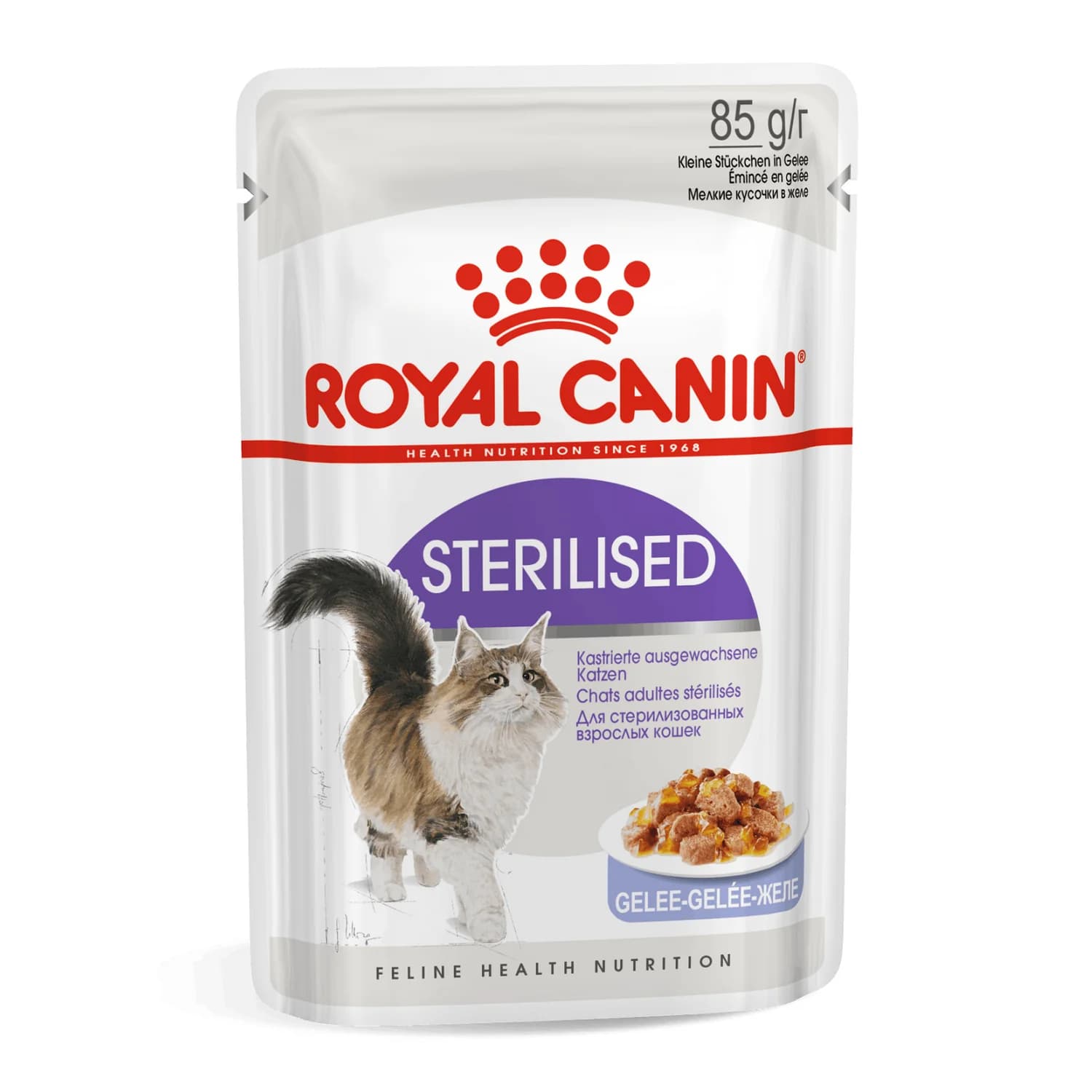 غذای پوچ گربه رویال کنین استرلایزد ژلی ROYAL CANIN STERILISED JELLY 85 G