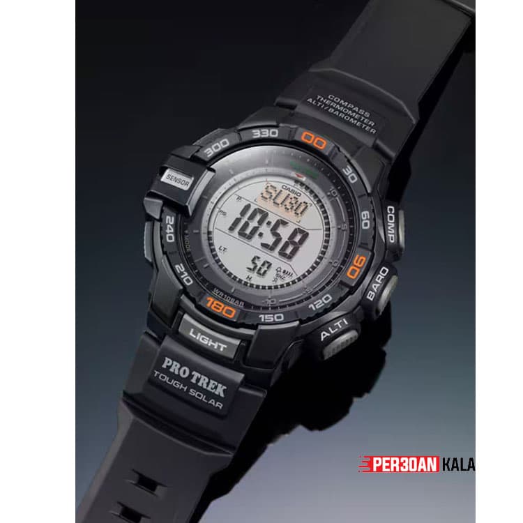 ساعت دیجیتال کاسیو Casio Men’s Pro Trek PRG-270-1DR Tough Solar Triple Sensor Multifunction آکبند (جعبه باز شده) — تصویر ۴