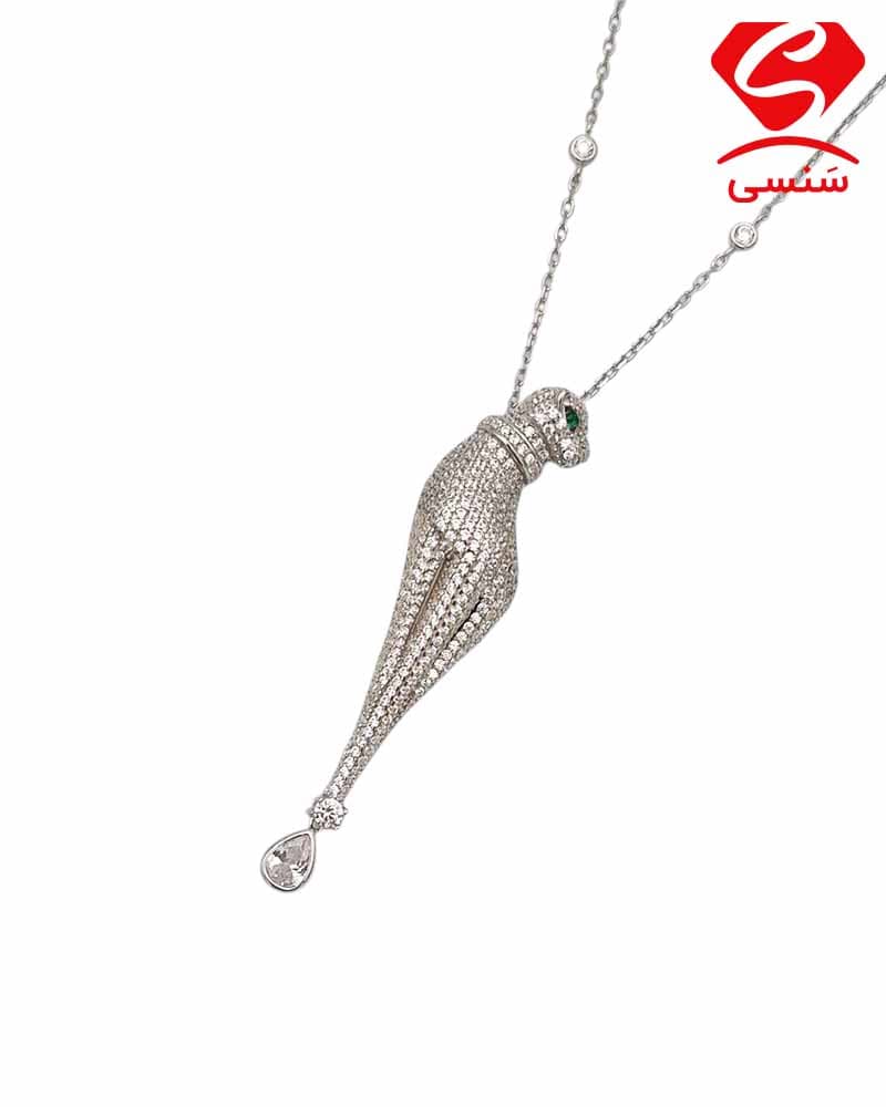 گردنبند پنتر نقره لوکس کد 470 — تصویر ۴