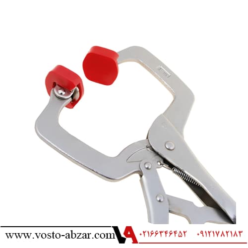 انبر قفلی C شکل هماهنگ شونده با پد پلاستیکی ایران پتک مدل HE 1111 — تصویر ۳