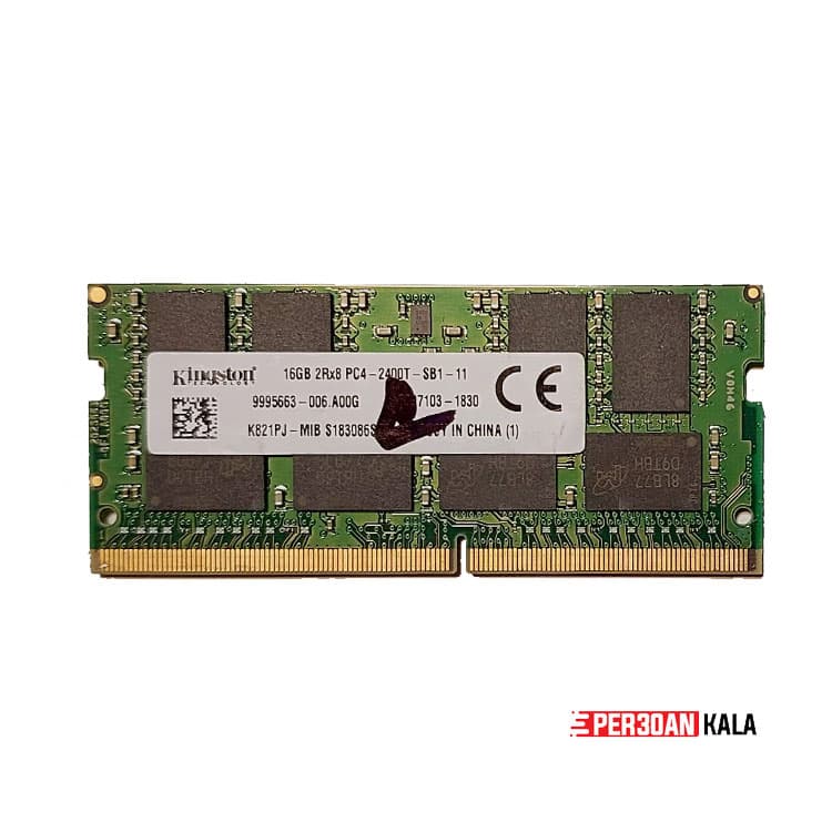 رم لپ تاپ DDR4 تک کاناله 2400 مگاهرتز CL17 کینگستون مدل K821PJ-HYA ظرفیت 16 گیگابایت