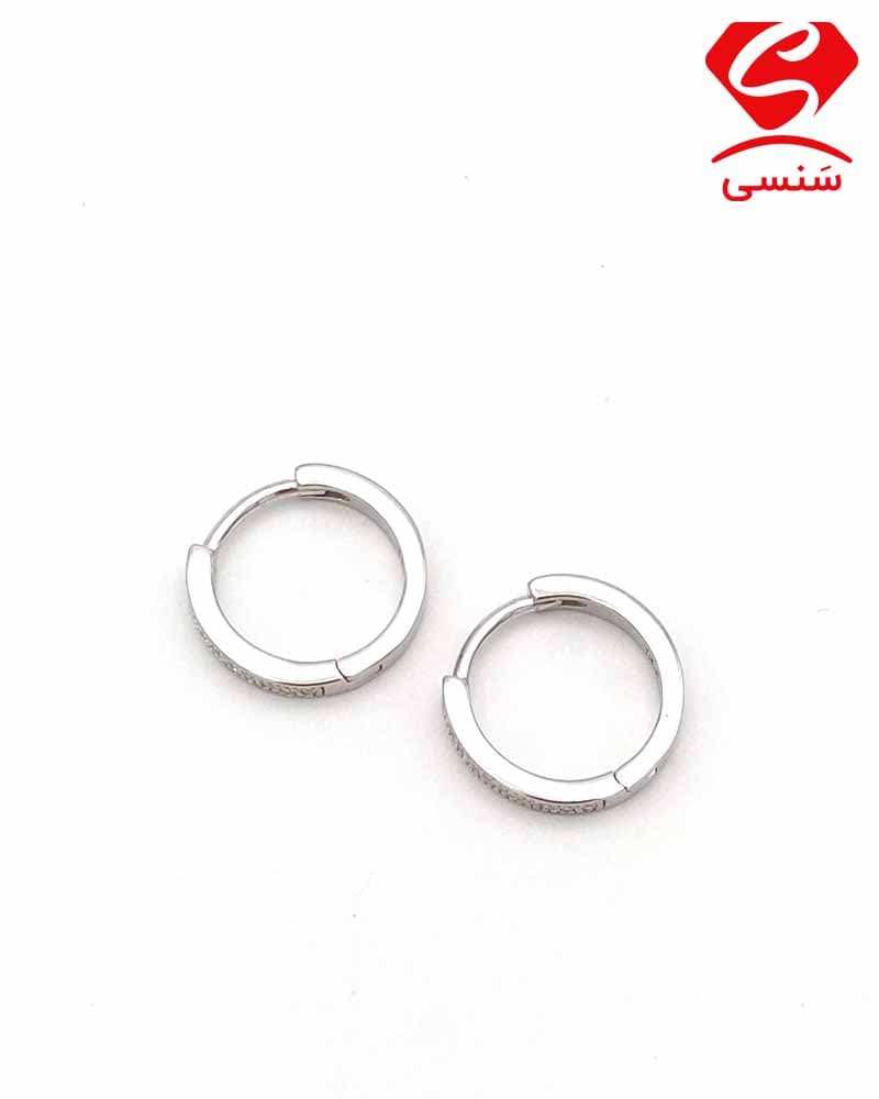 گوشواره حلقه ای نقره کد 060 — تصویر ۷