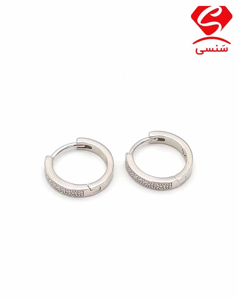 گوشواره حلقه ای نقره کد 060