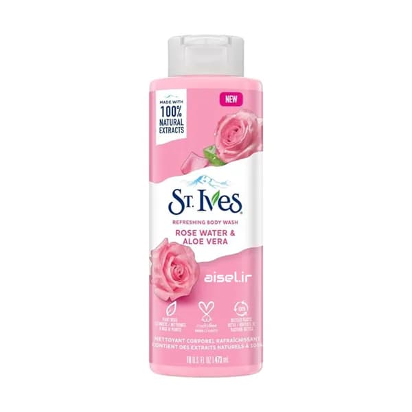 شامپو بدن سنت ایوز گل رز و آلوئه ورا 🌹 ST.IVES | حجم 650 میلی لیتر