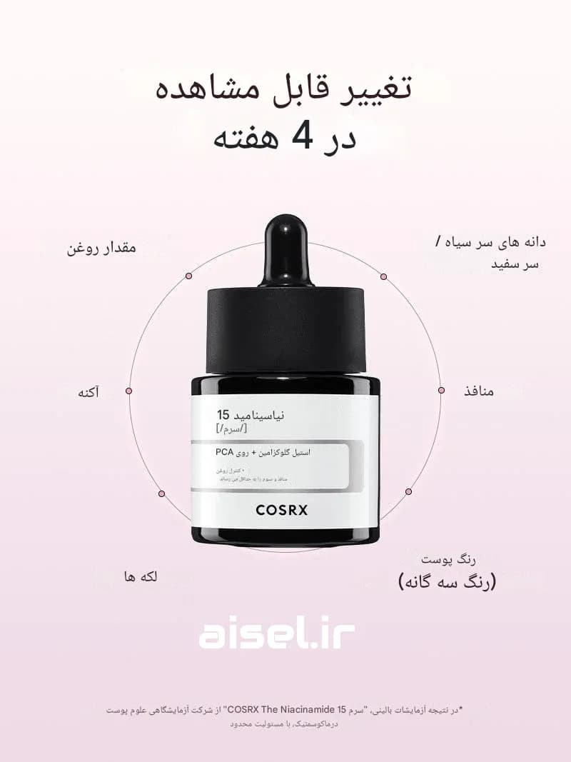 سرم نیاسینامید کوزارکس %15 حجم 20 میلی لیتر — تصویر ۸