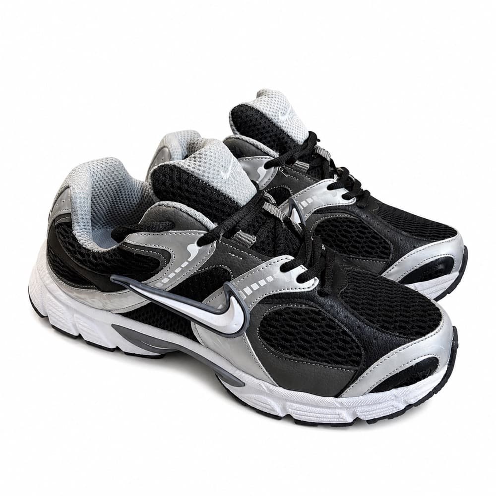 کتانی اسپرت مردانه رانینگ مدل نایک(nike v5k)|مشکی-طوسی|کف دوخت|بندی|تنفسی — تصویر ۳