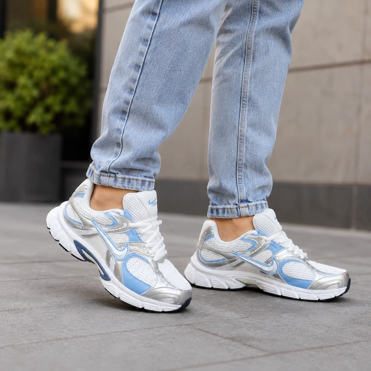 کتانی اسپرت مردانه رانینگ مدل نایک(nike v5k)|مشکی-طوسی|کف دوخت|بندی|تنفسی — تصویر ۶