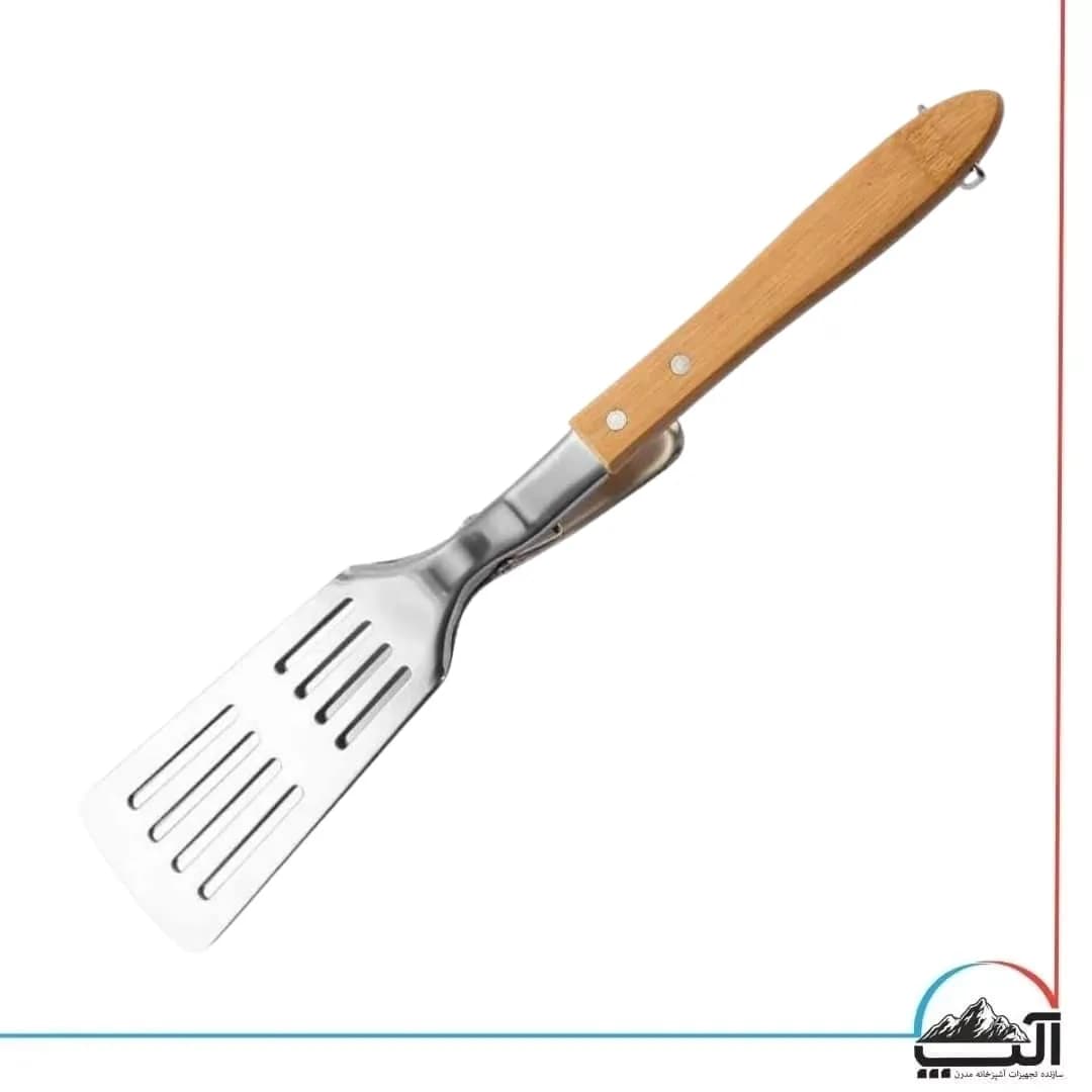 کاردک انبر گریل دسته چوبی نمره 7 — تصویر ۳