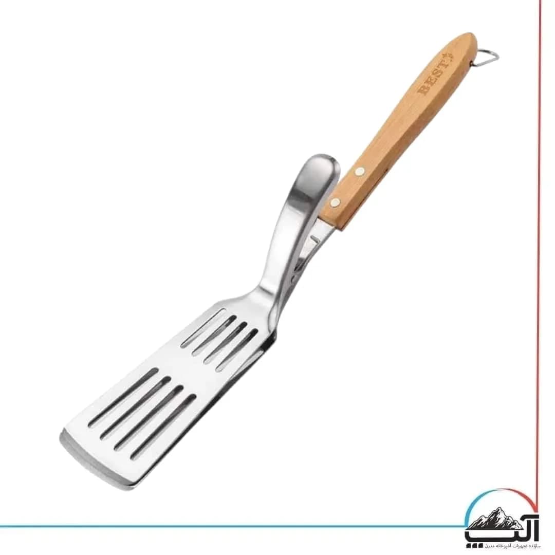 کاردک انبر گریل دسته چوبی نمره 7