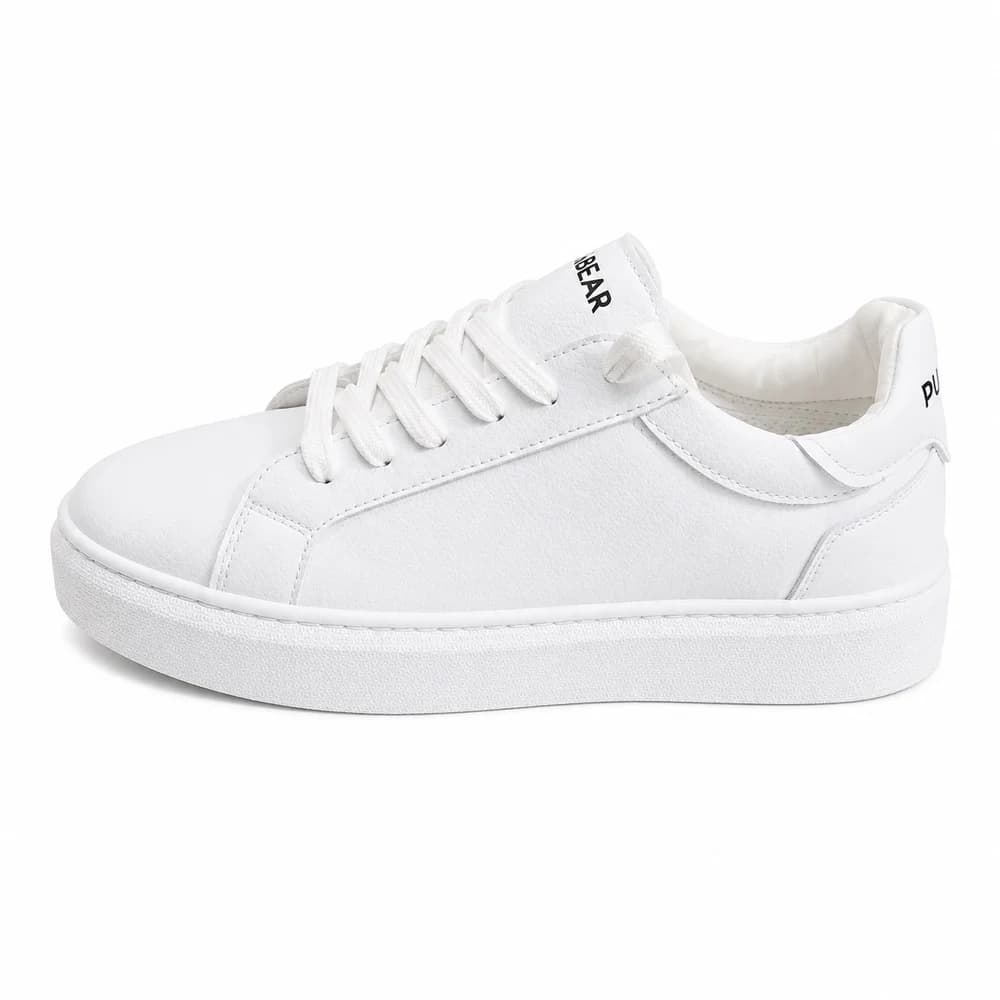 کتانی ونس اسپرت مردانه سفید مدل (pull&bear)|سایز41-44|دوردوخت|لژ4cm|سفید — تصویر ۳