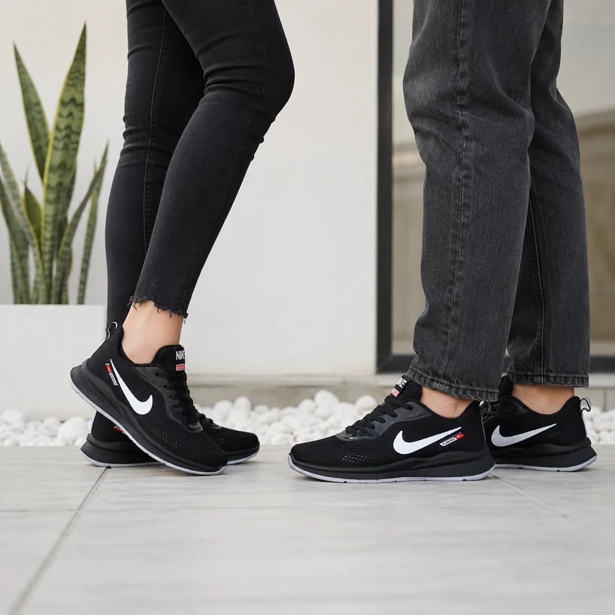 کتانی اسپرت زنانه و مردانه مشکی طوسی مدل نایک(nike)|کد06|سایز38-41|رانینگ|تنفسی|قابل شستشو — تصویر ۳