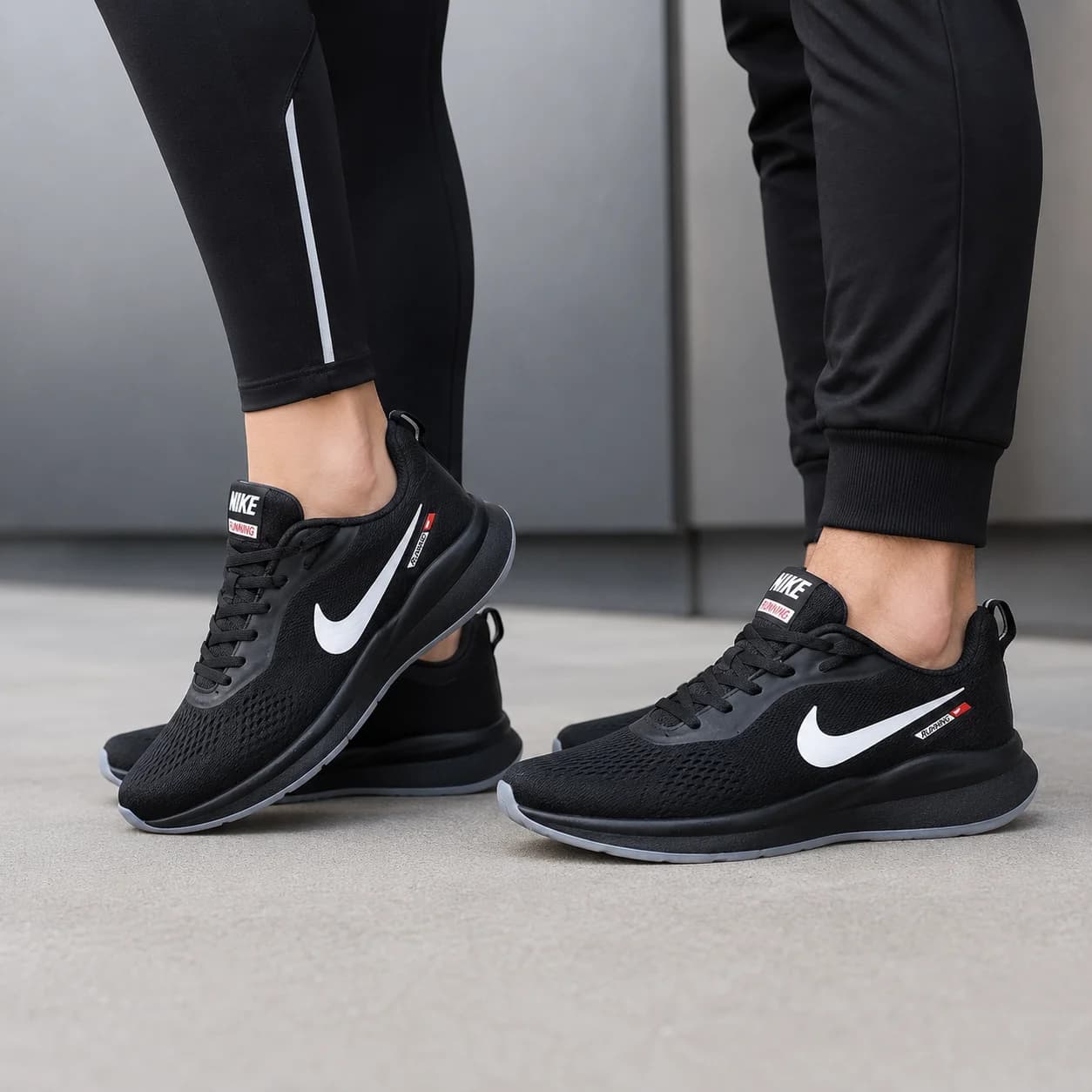 کتانی اسپرت زنانه و مردانه مشکی طوسی مدل نایک(nike)|کد06|سایز38-41|رانینگ|تنفسی|قابل شستشو
