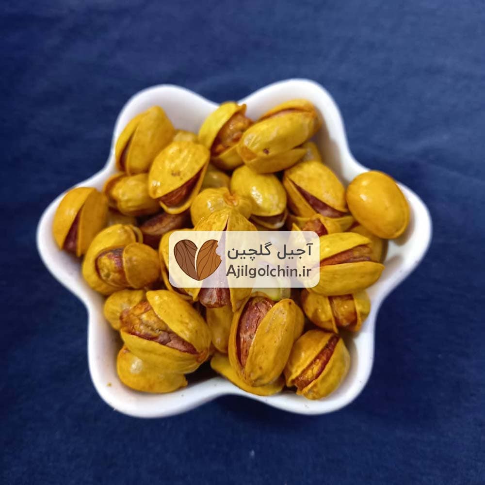 پسته کله قوچی بوداده زعفرانی