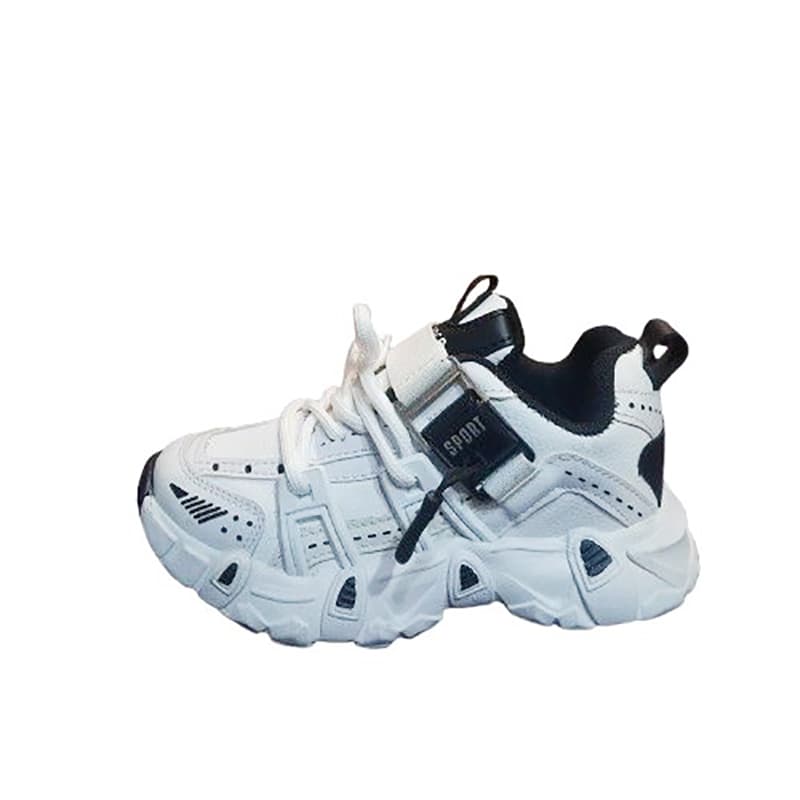 کتونی اسپرت بچگانه مگنتی مدل بالنسیاگا(BALENCIAGA)| سفید-مشکی| سایز27-36|تنفسی|کفدوخت — تصویر ۱۲