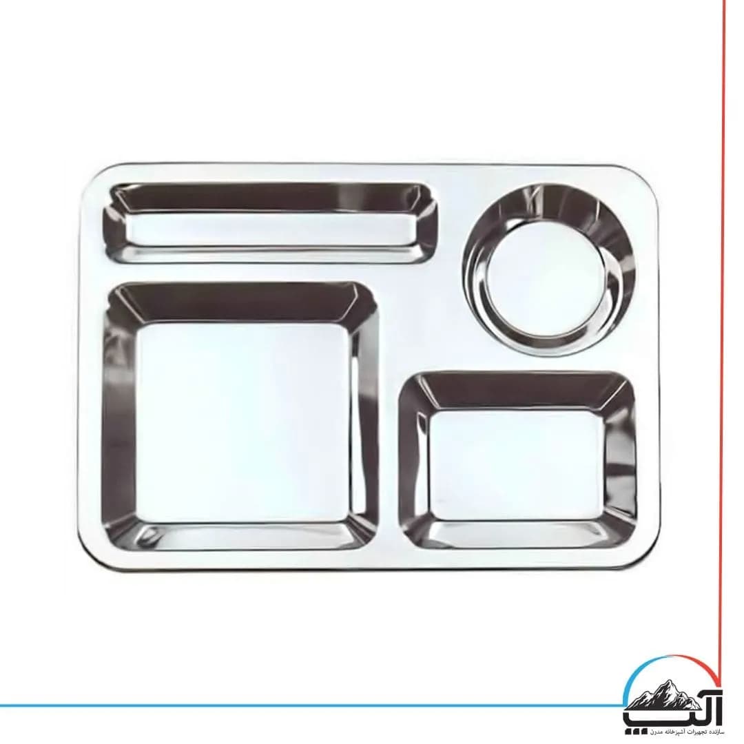 ظرف استیل سلف سرویس 4 خانه 28*38