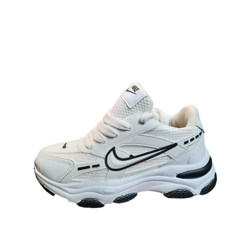 کتانی اسپرت زنانه و مردانه مدل نایک فشیون(fashion)|سایز37-40|سفید-مشکی|رانینگ|مدل پختی — تصویر ۴