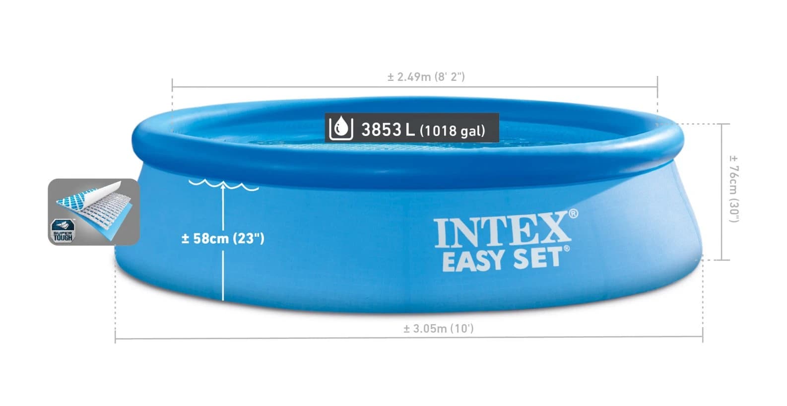 استخر ایزی ست دایره 305*76 اینتکس 28120 Intex — تصویر ۳