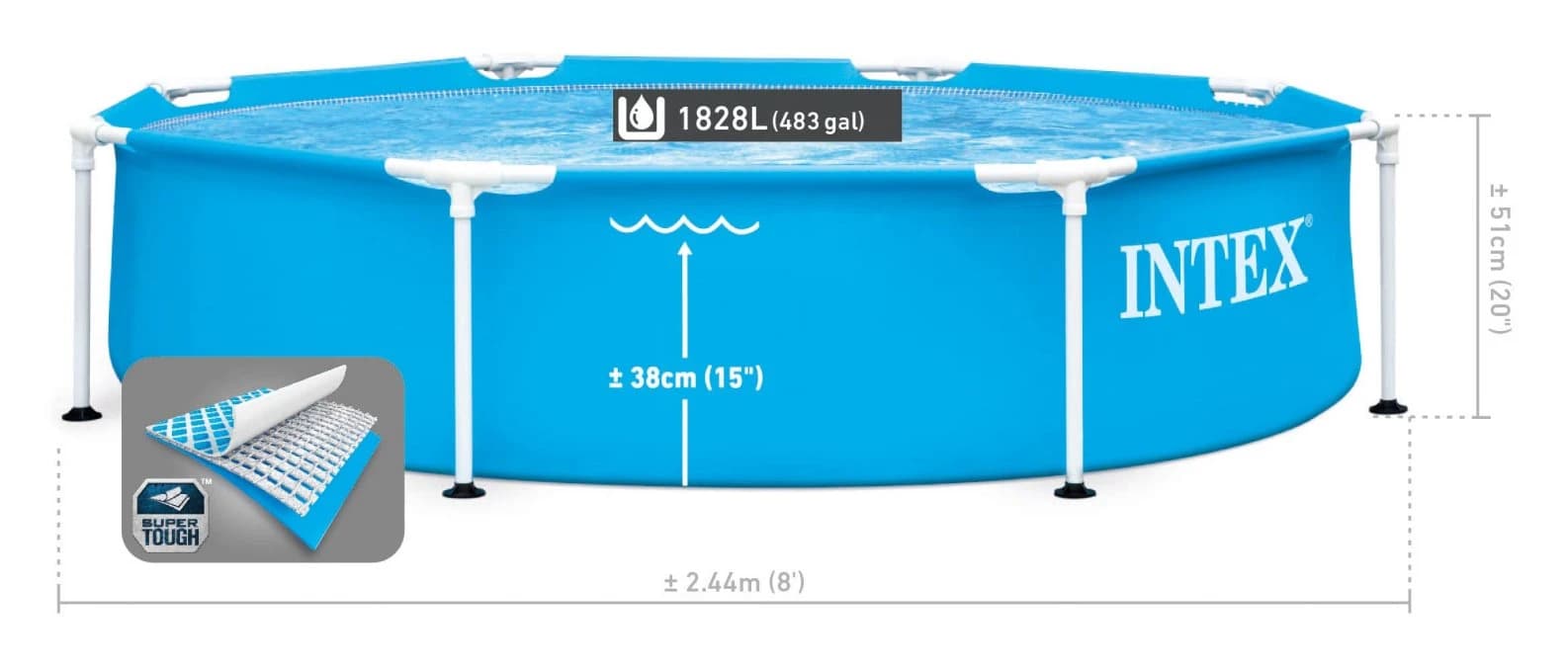 استخر پیش ساخته کوچک اینتکس برزنتی 28205 Intex — تصویر ۶