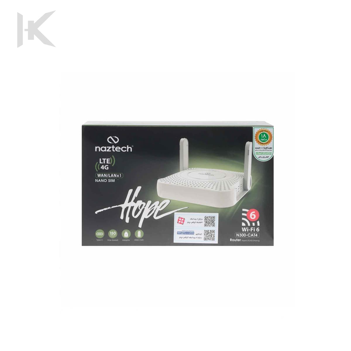 مودم روتر 4G/LTE رومیزی و همراه نزتک مدل Naztech HOPE — تصویر ۱۱
