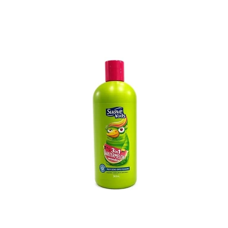 شامپو نرم‌کننده و شامپو بدن کودک هندوانه سواو کیدز ۳۵۰ میل Suave Kids 3 In 1 Watermelon Wonder Shampoo Conditioner Body Wash 350ml — تصویر ۲