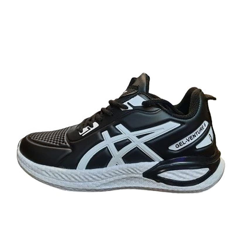 کتانی اسپرت مردانه ضد آب مشکی مدل اسیکس(GET-VENTURE6)|طبی|رانینگ|سایز41-44|کف دوخت — تصویر ۶
