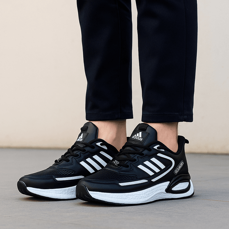 کتانی اسپرت مردانه ضد آب مشکی مدل آدیداس(ADIDAS)|طبی|رانینگ|سایز41-44|کف دوخت — تصویر ۲