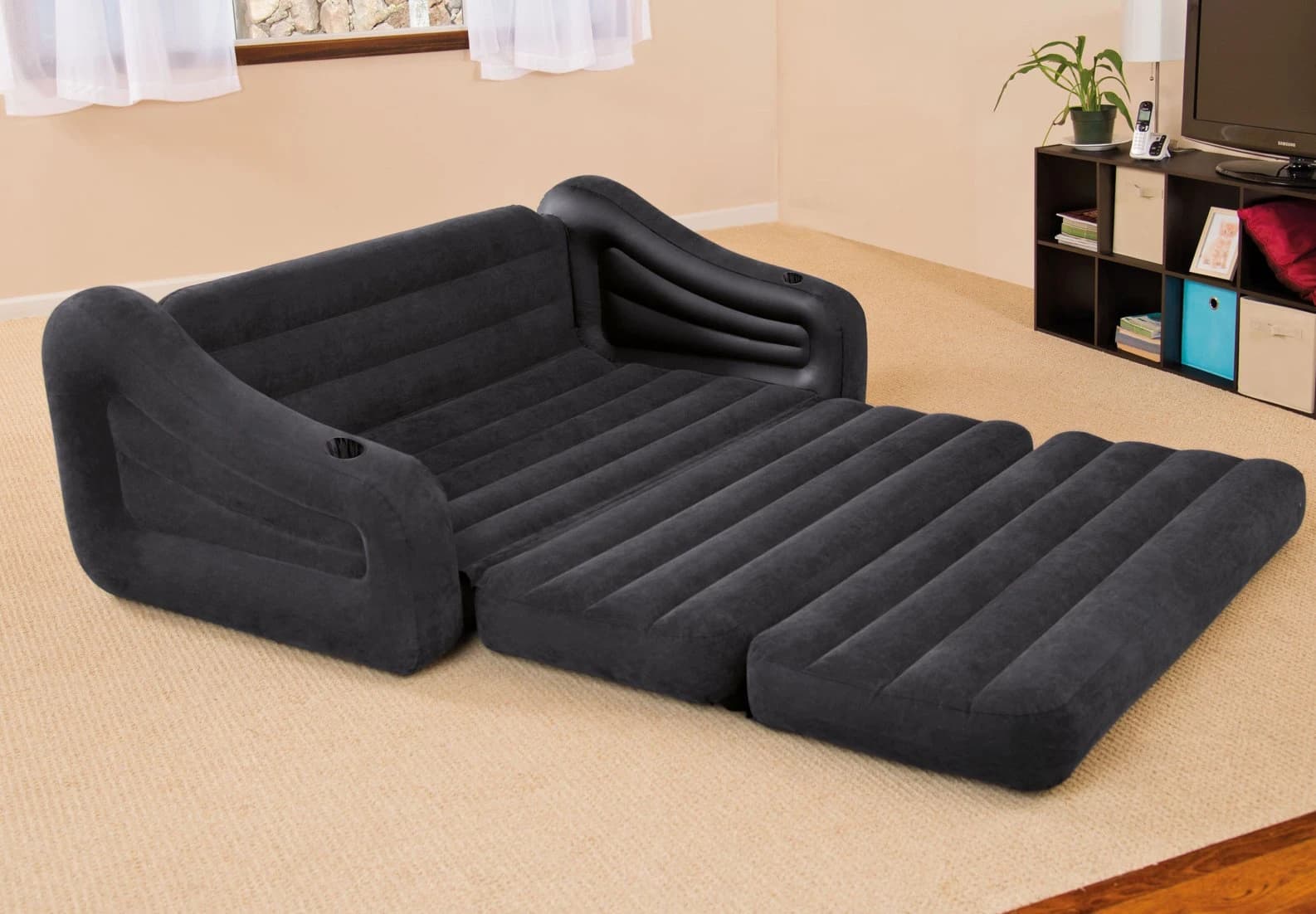 کاناپه بادی دو نفره تخت خواب شو تمام جیر اینتکس Intex 68566