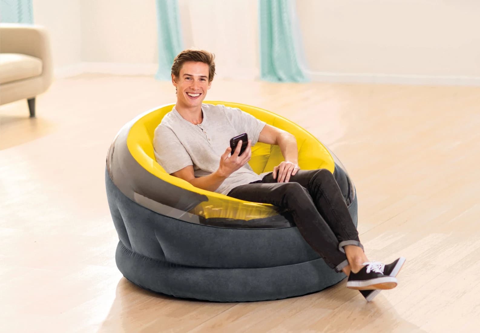 مبل بادی صدفی سه رنگ اینتکس Intex 68582 — تصویر ۴