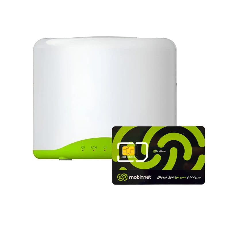مودم TD-LTE مبین نت مدل SLC-130S42G به همراه سیم کارت مبین نت با بسته 100 گیگ شش ماهه