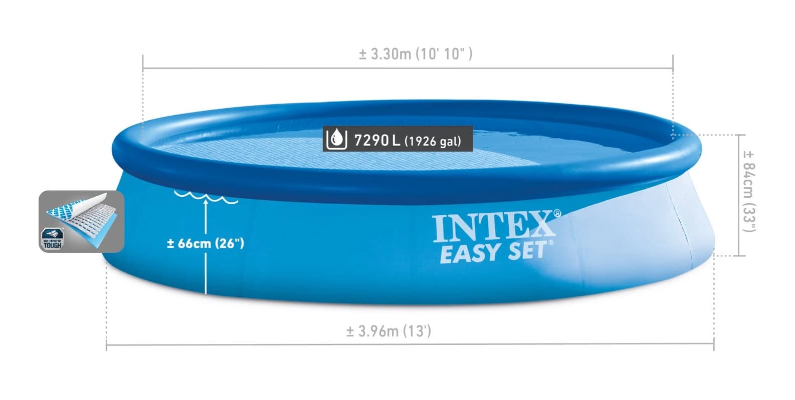 استخر پیش ساخته ایزی ست 396*84 اینتکس Intex 28143 — تصویر ۳