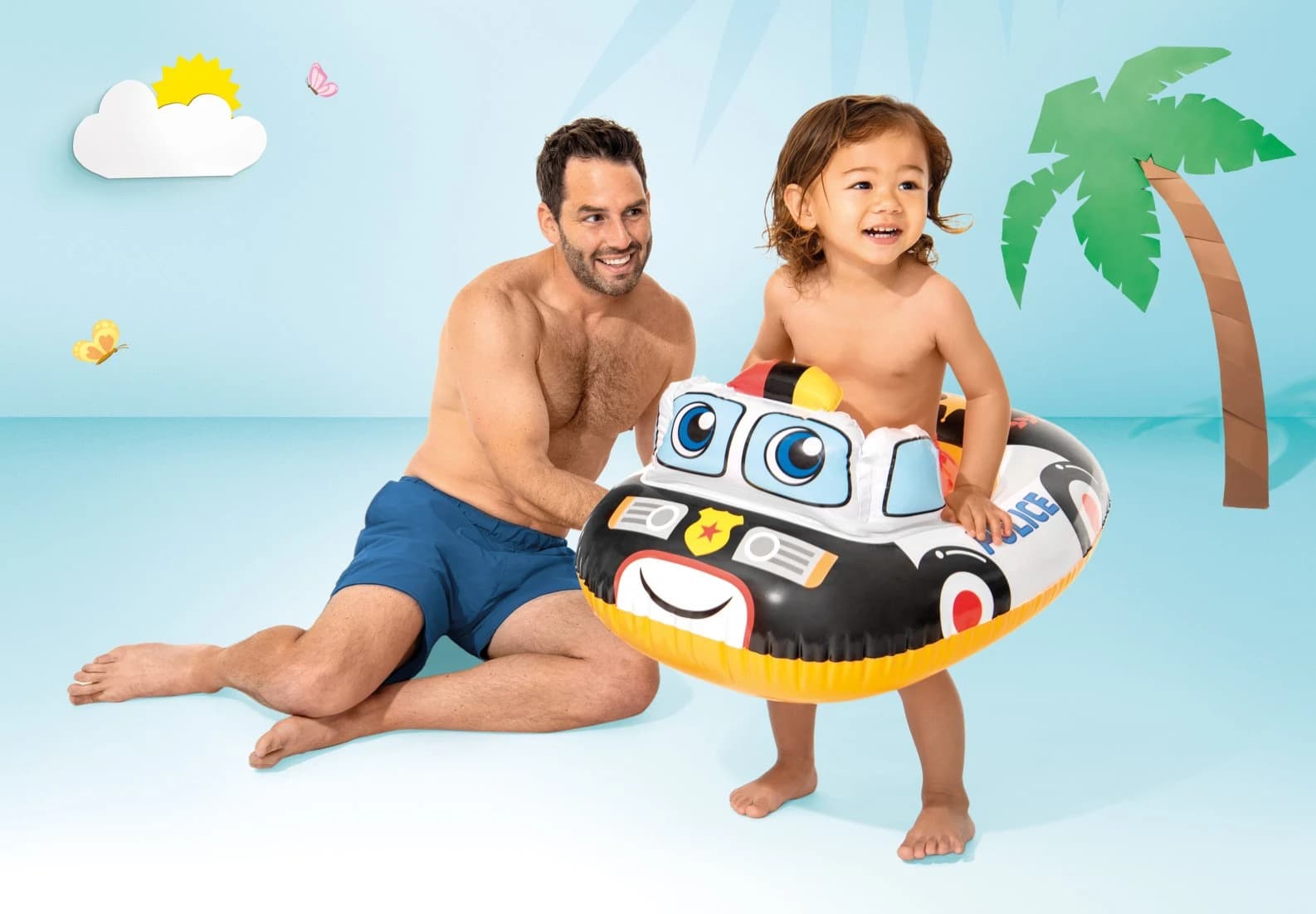 شناور بادی شورتی اینتکس طرح ماشین کد 59586 Intex — تصویر ۶