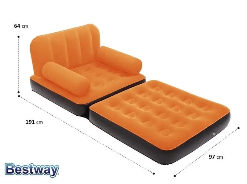کاناپه بادی تختخواب شو تک نفره بست وی 67277 Bestway