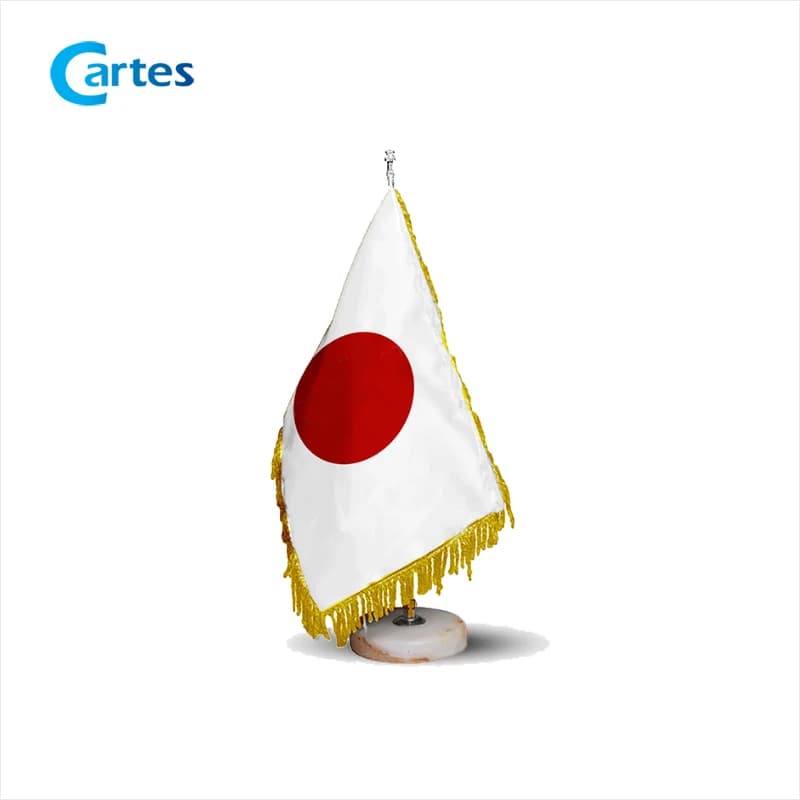 پرچم رومیزی ژاپن با پایه سنگی