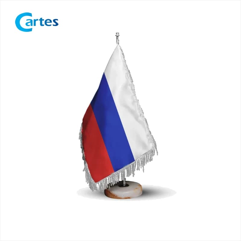 پرچم رومیزی روسیه با پایه سنگی