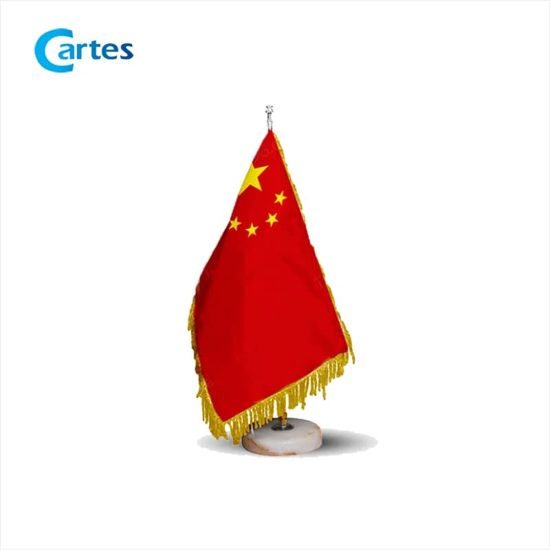 پرچم رومیزی چین با پایه سنگی