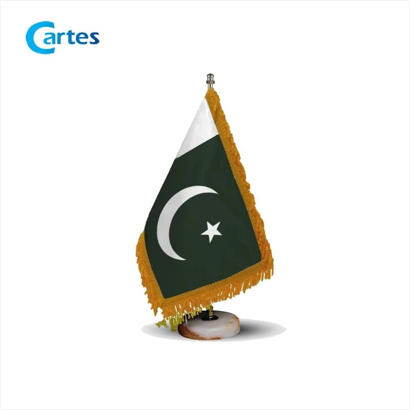پرچم رومیزی پاکستان با پایه سنگی