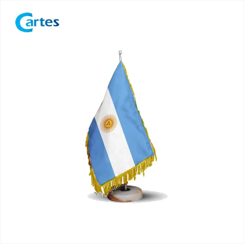 پرچم رومیزی آرژانتین با پایه سنگی