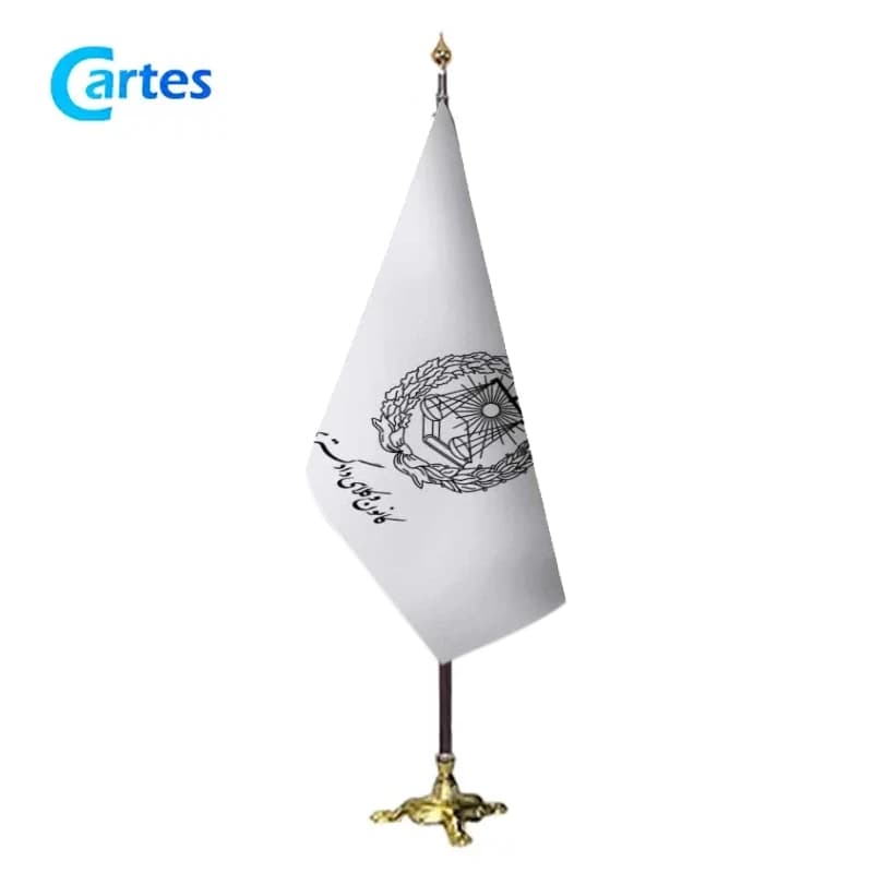 پرچم تشریفات لمینت کانون وکلا با پایه پنجه شیری (کامل)
