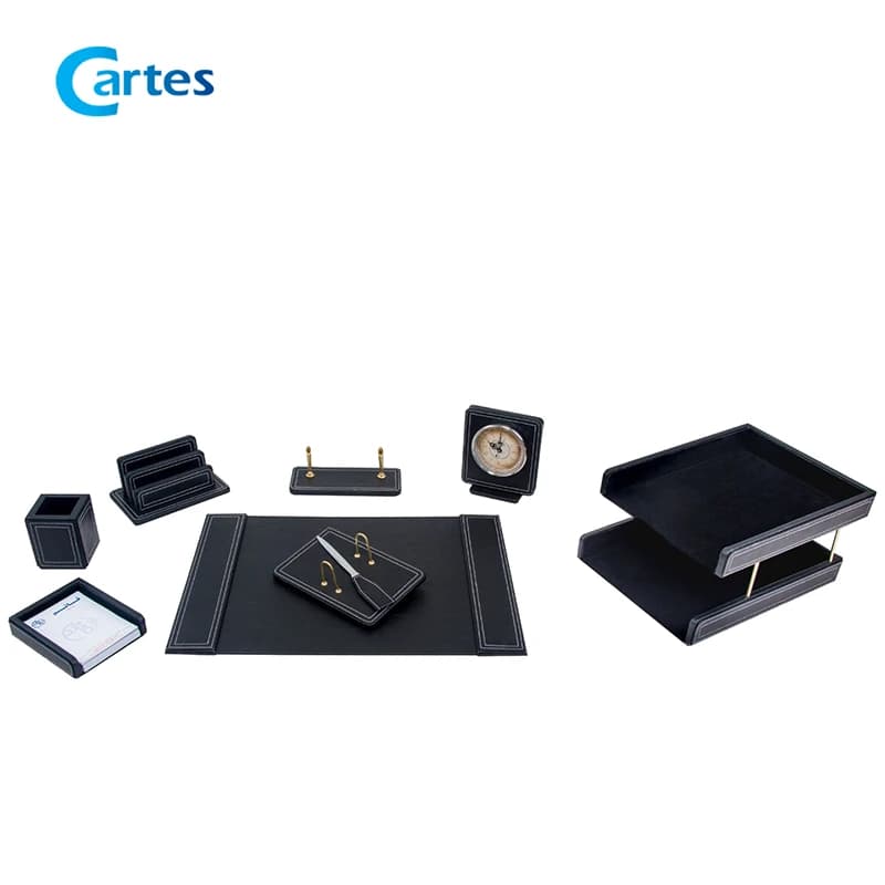 ست رومیزی مدیریتی 10 پارچه چرمی کد 610