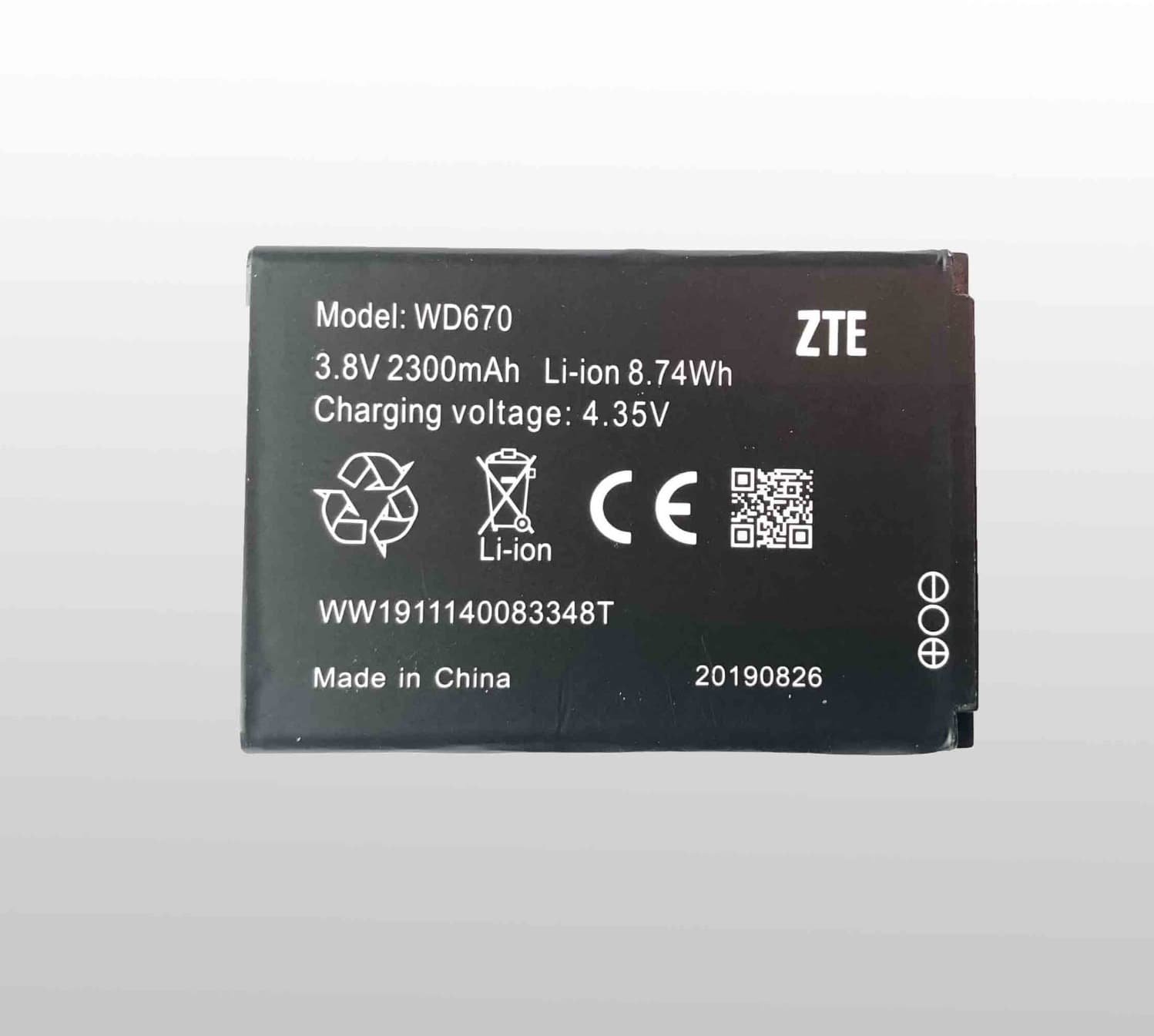 باتری مودم ZTE WD670 2300mAh — تصویر ۳