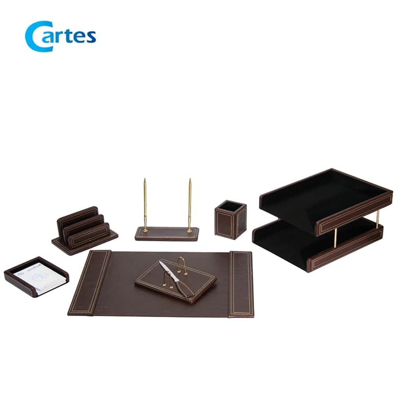 ست رومیزی مدیریتی 9 پارچه چرمی کد 609